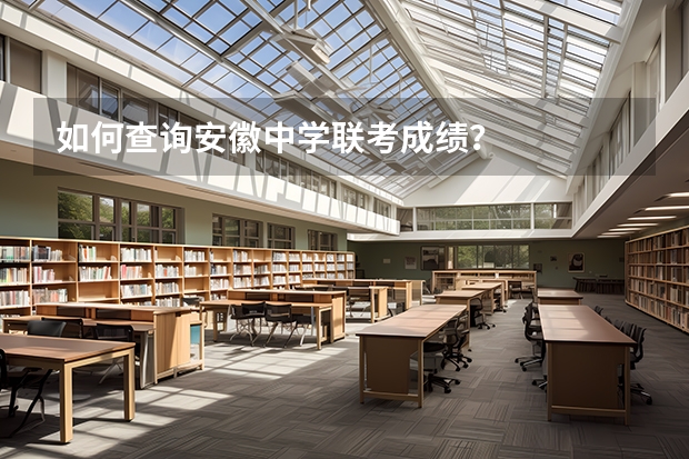 如何查询安徽中学联考成绩？