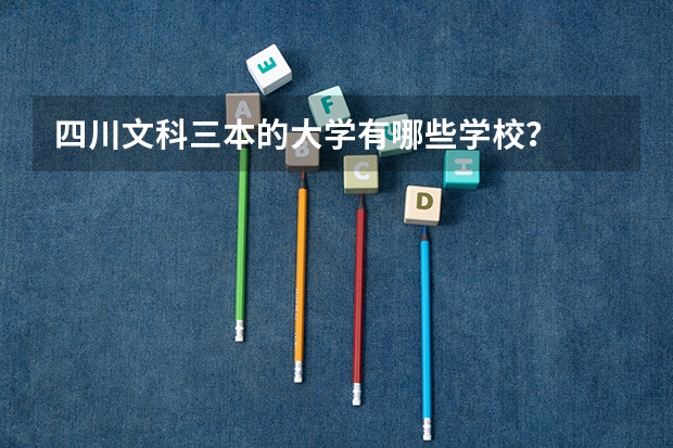 四川文科三本的大学有哪些学校？
