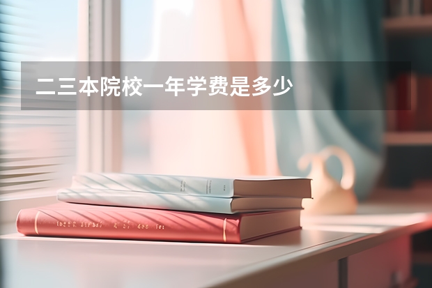 二三本院校一年学费是多少
