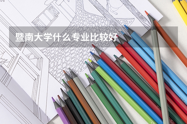 暨南大学什么专业比较好