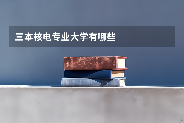 三本核电专业大学有哪些