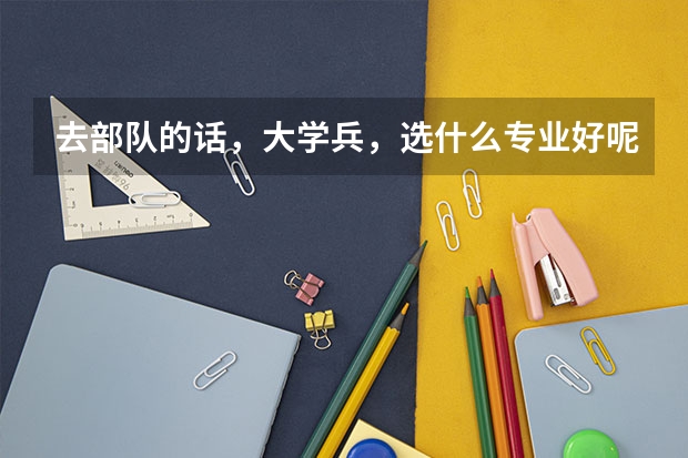 去部队的话，大学兵，选什么专业好呢