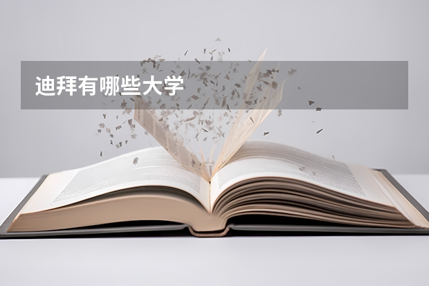 迪拜有哪些大学