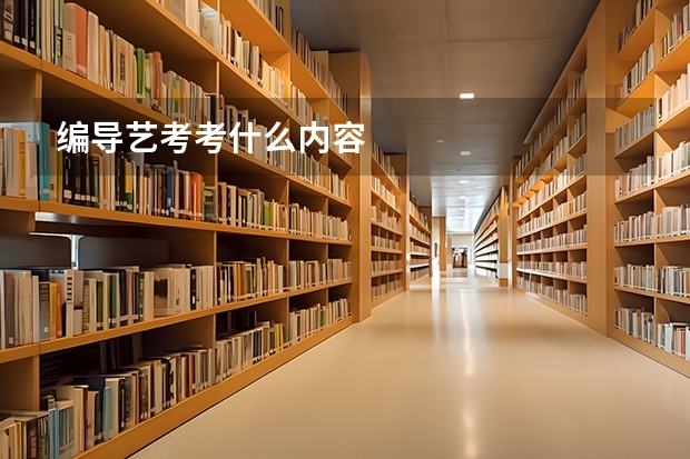 编导艺考考什么内容