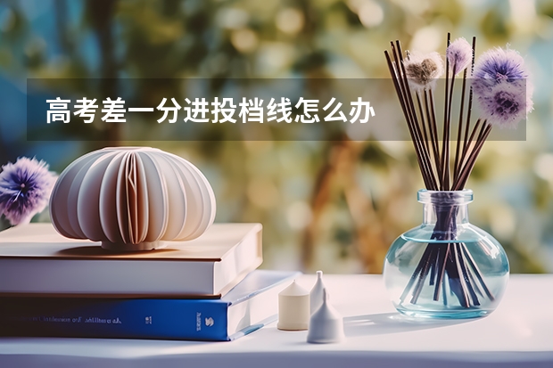 高考差一分进投档线怎么办
