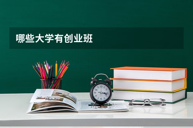 哪些大学有创业班