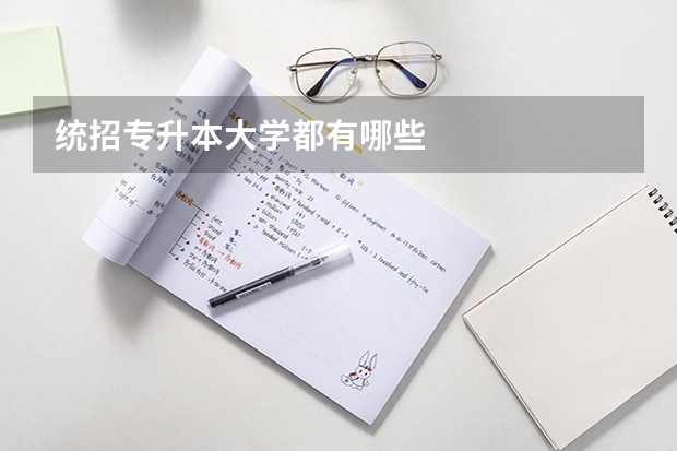 统招专升本大学都有哪些