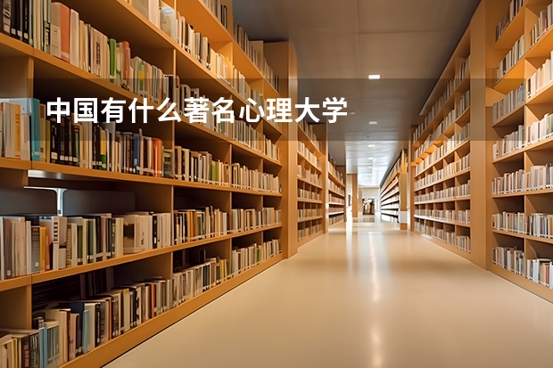 中国有什么著名心理大学