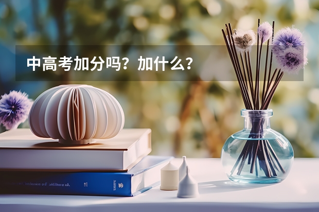中高考加分吗？加什么？