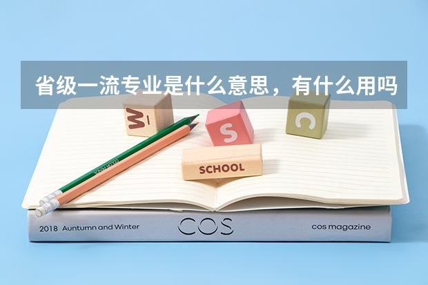 省级一流专业是什么意思，有什么用吗