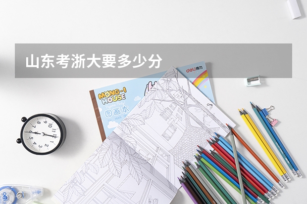 山东考浙大要多少分