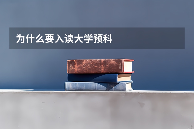 为什么要入读大学预科