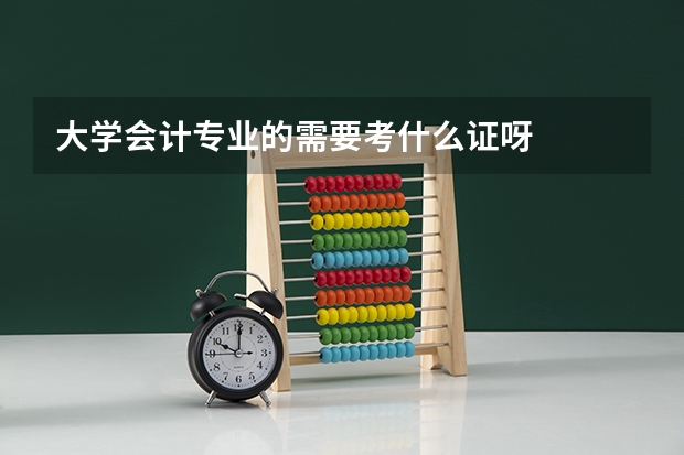 大学会计专业的需要考什么证呀
