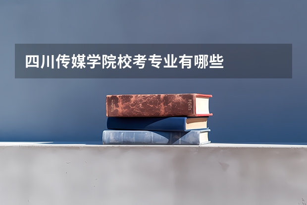 四川传媒学院校考专业有哪些