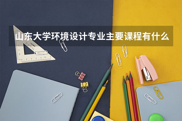 山东大学环境设计专业主要课程有什么？