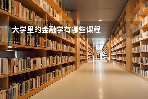 大学里的金融学有哪些课程