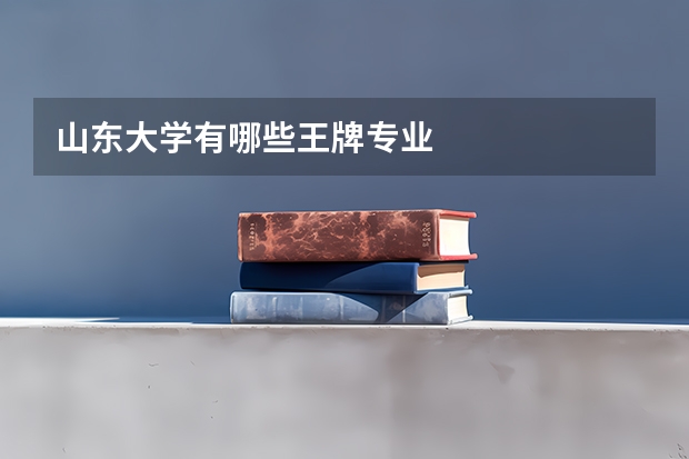 山东大学有哪些王牌专业