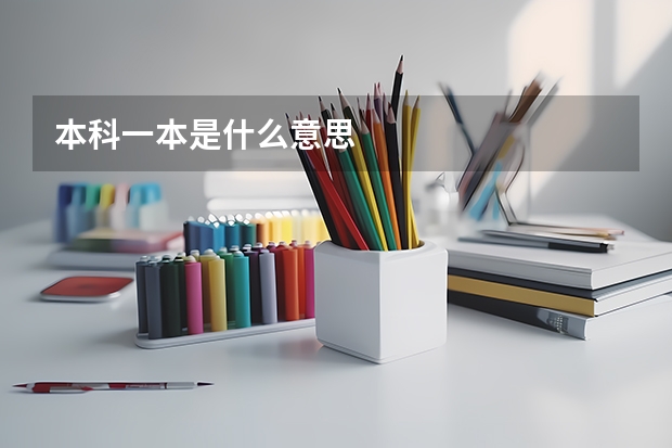 本科一本是什么意思