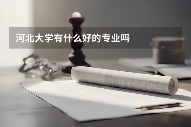 河北大学有什么好的专业吗