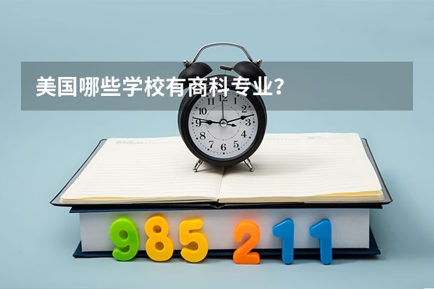 美国哪些学校有商科专业?
