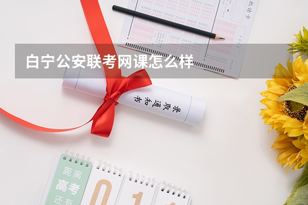 白宁公安联考网课怎么样