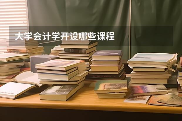 大学会计学开设哪些课程