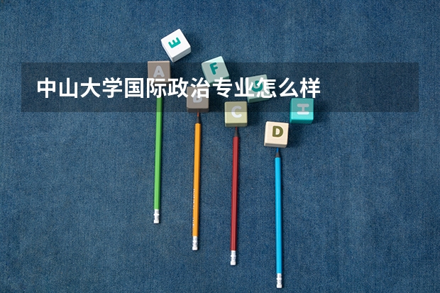 中山大学国际政治专业怎么样