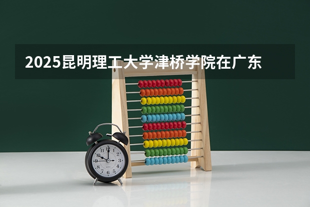 2025昆明理工大学津桥学院在广东招生计划人数一览表