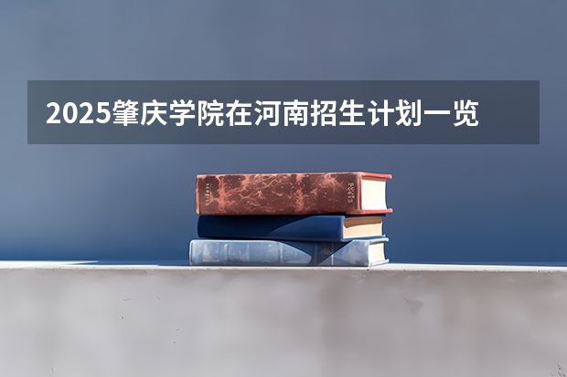 2025肇庆学院在河南招生计划一览表