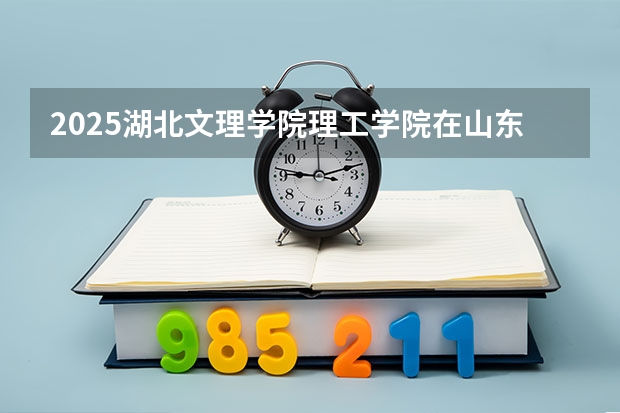 2025湖北文理学院理工学院在山东招生计划人数一览表