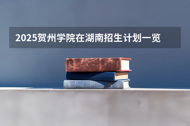 2025贺州学院在湖南招生计划一览表