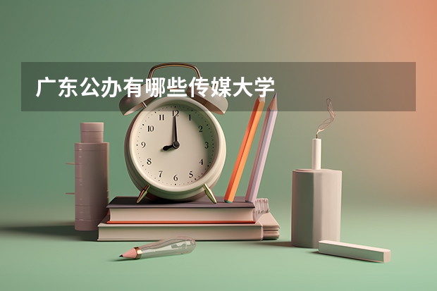 广东公办有哪些传媒大学