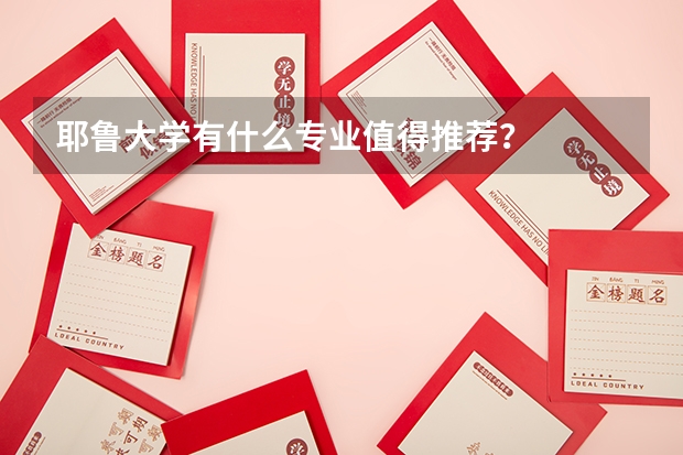 耶鲁大学有什么专业值得推荐？