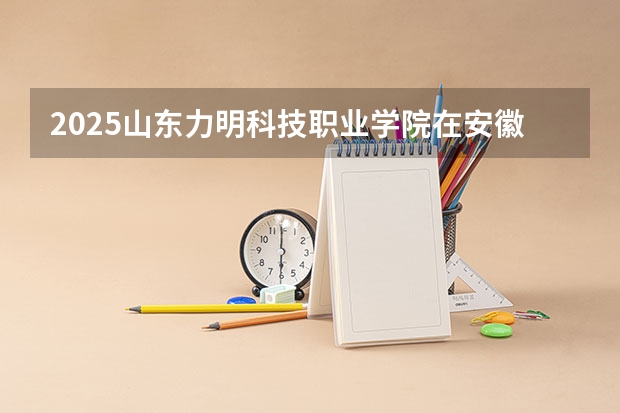 2025山东力明科技职业学院在安徽招生计划一览表