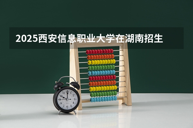 2025西安信息职业大学在湖南招生计划一览表