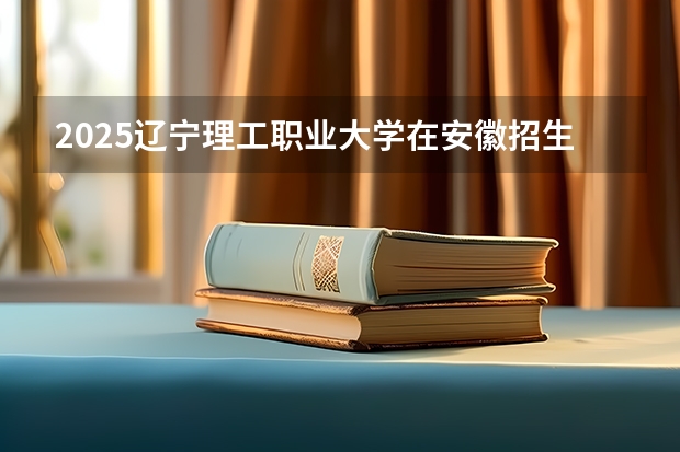 2025辽宁理工职业大学在安徽招生计划一览表