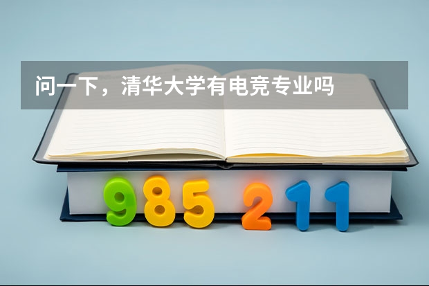 问一下，清华大学有电竞专业吗